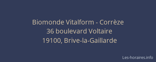 Biomonde Vitalform - Corrèze