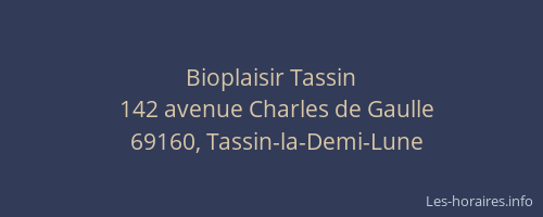 Bioplaisir Tassin