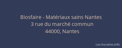 Biosfaire - Matériaux sains Nantes