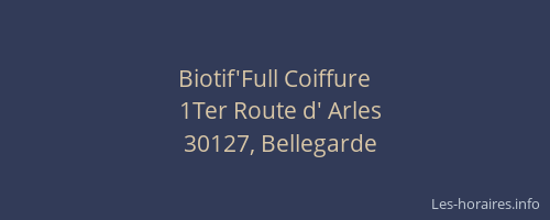 Biotif'Full Coiffure
