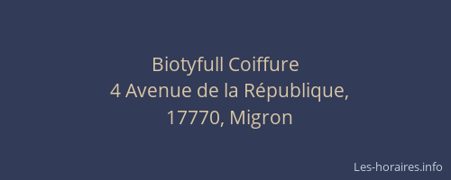 Biotyfull Coiffure