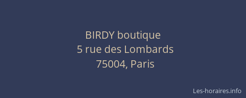 BIRDY boutique