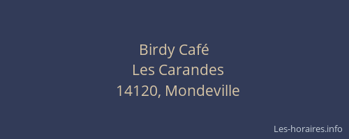 Birdy Caf&eacute;