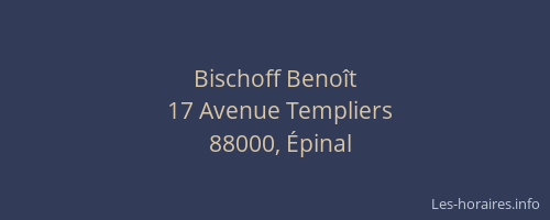 Bischoff Beno&icirc;t