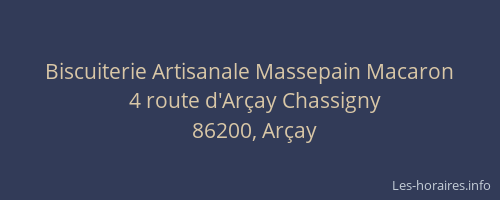 Biscuiterie Artisanale Massepain Macaron