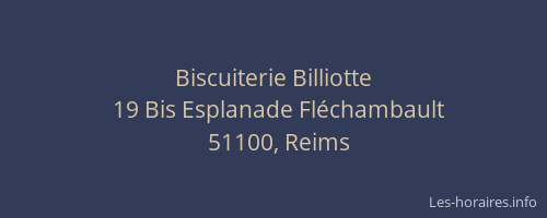 Biscuiterie Billiotte