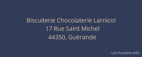 Biscuiterie Chocolaterie Larnicol