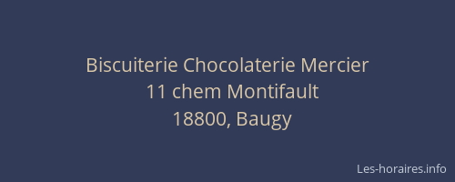 Biscuiterie Chocolaterie Mercier