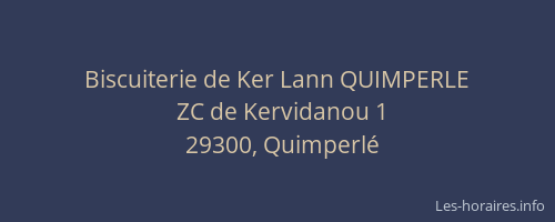 Biscuiterie de Ker Lann QUIMPERLE