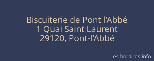 Biscuiterie de Pont l'Abbé