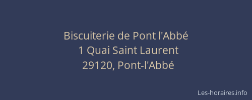 Biscuiterie de Pont l'Abb&eacute;