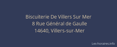 Biscuiterie De Villers Sur Mer
