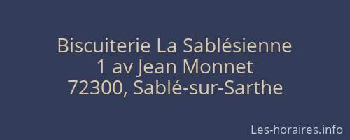 Biscuiterie La Sablésienne