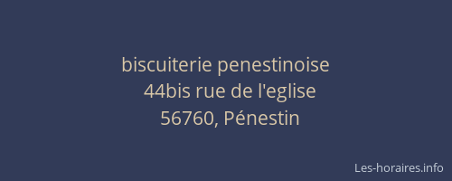 biscuiterie penestinoise