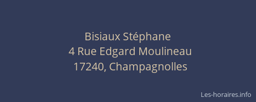 Bisiaux St&eacute;phane
