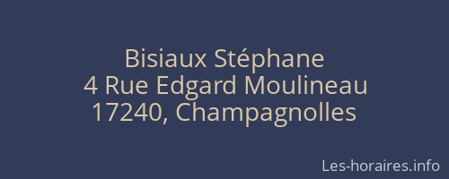 Bisiaux Stéphane