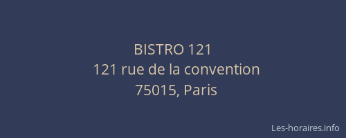 BISTRO 121