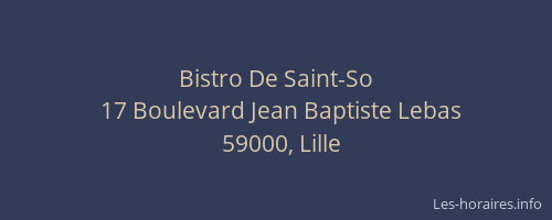 Bistro De Saint-So