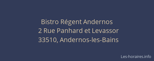 Bistro R&eacute;gent Andernos