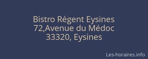 Bistro Régent Eysines