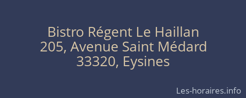 Bistro Régent Le Haillan