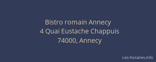 Bistro romain Annecy