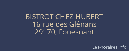 BISTROT CHEZ HUBERT