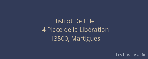 Bistrot De L'Ile