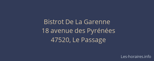 Bistrot De La Garenne