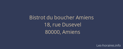 Bistrot du boucher Amiens