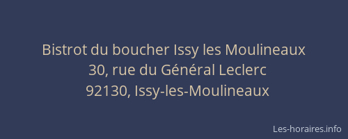 Bistrot du boucher Issy les Moulineaux