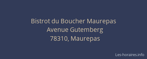 Bistrot du Boucher Maurepas
