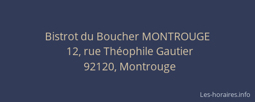 Bistrot du Boucher MONTROUGE
