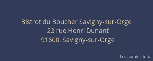 Bistrot du Boucher Savigny-sur-Orge