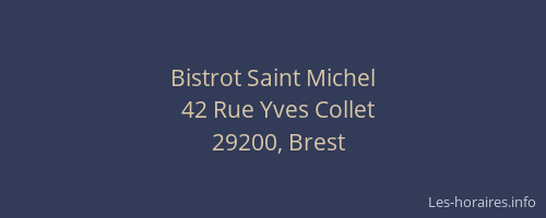 Bistrot Saint Michel