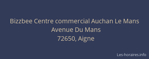 Bizzbee Centre commercial Auchan Le Mans