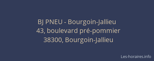 BJ PNEU - Bourgoin-Jallieu
