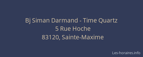 Bj Siman Darmand - Time Quartz