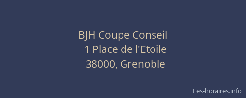BJH Coupe Conseil
