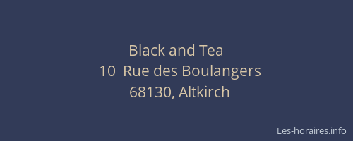 Black and Tea
