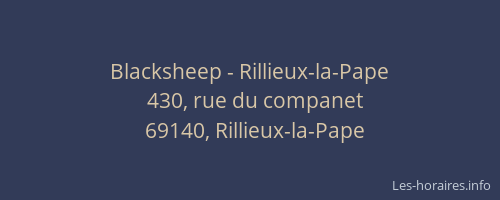 Blacksheep - Rillieux-la-Pape