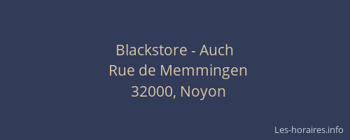 Blackstore - Auch