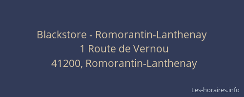 Blackstore - Romorantin-Lanthenay