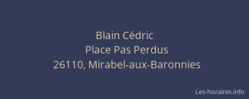 Blain C&eacute;dric