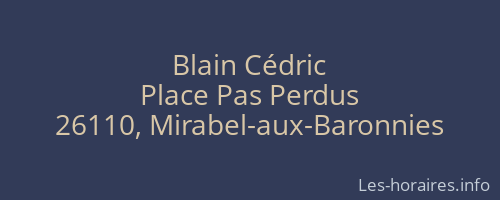 Blain Cédric