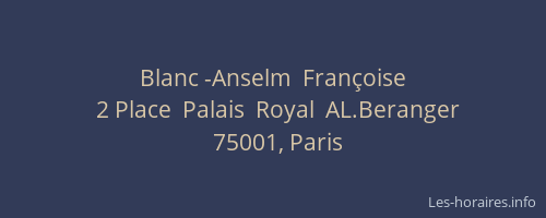 Blanc -Anselm  Françoise