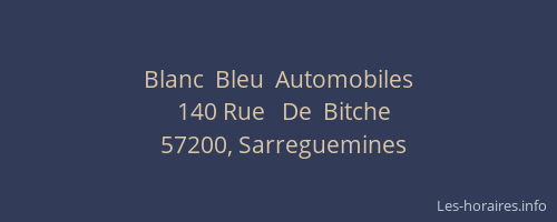 Blanc  Bleu  Automobiles