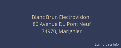 Blanc Brun Electrovision