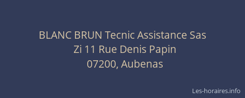 BLANC BRUN Tecnic Assistance Sas