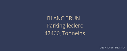 BLANC BRUN